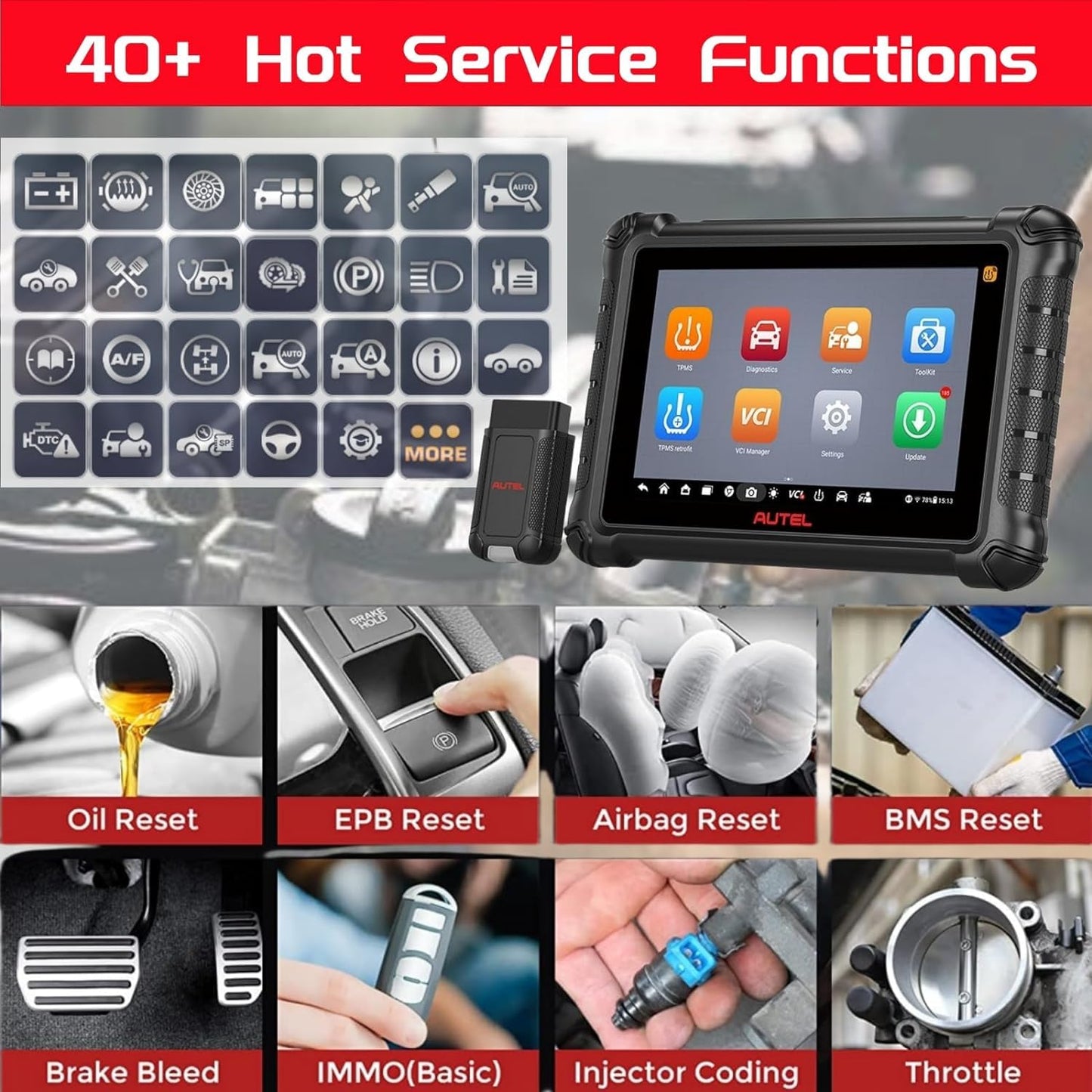 Autel MaxiTPMS TS900 Kit with 4 MX Sensors & Full TPMS Functions