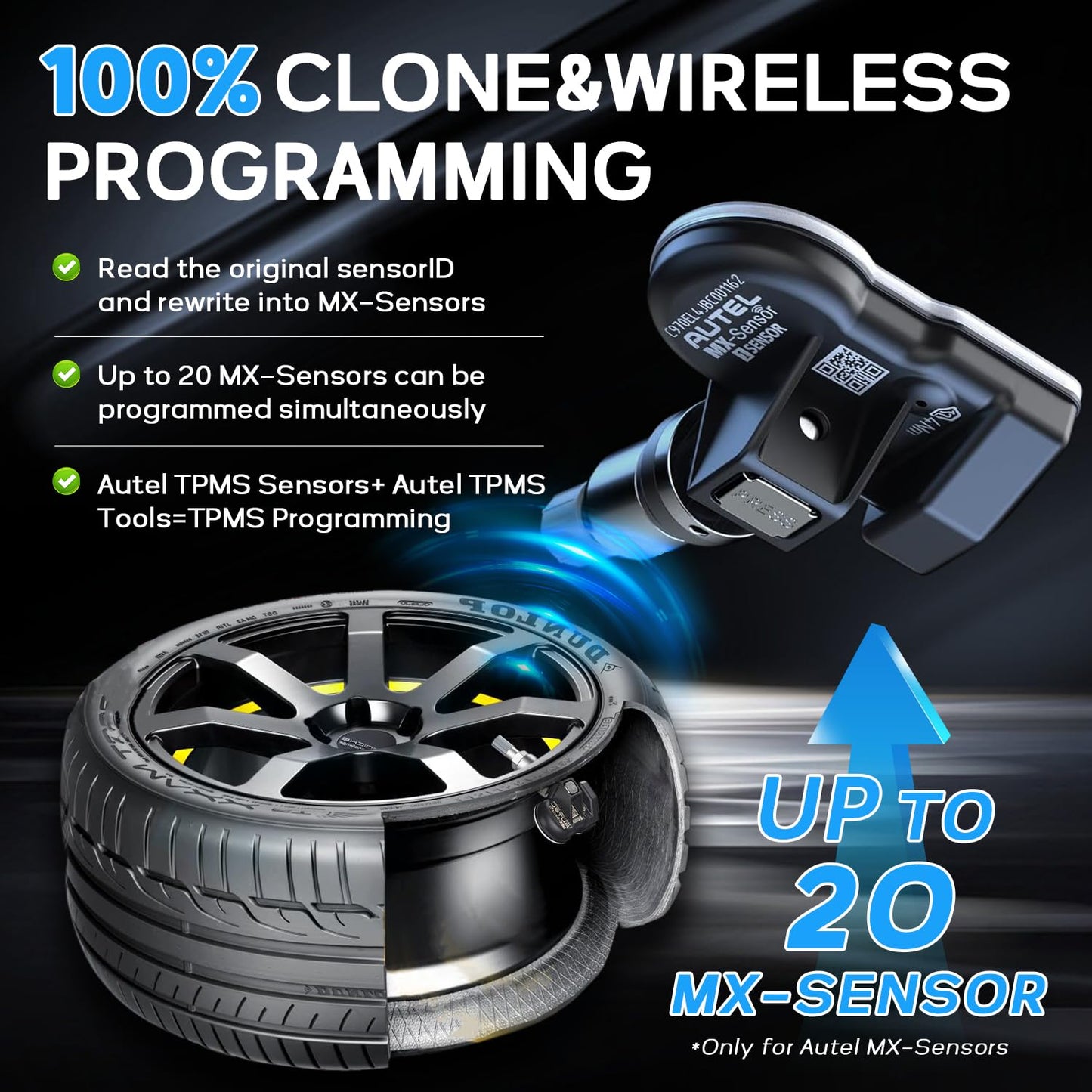 Autel MX Dual Frequency TPMS Sensor 315MHz + 433MHz (Set of 4)