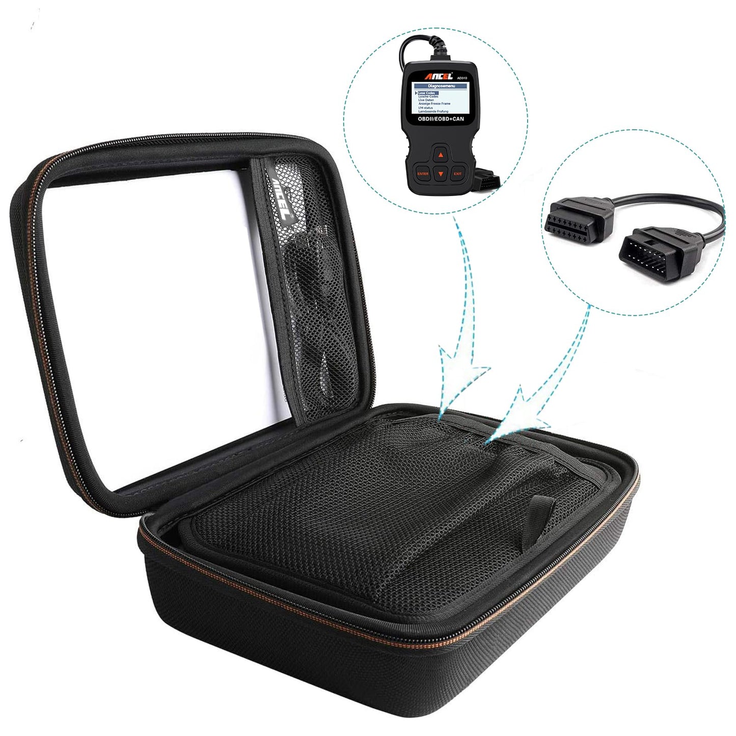 ANCEL Waterproof Shockproof EVA Storage Case for OBD2 Scanners