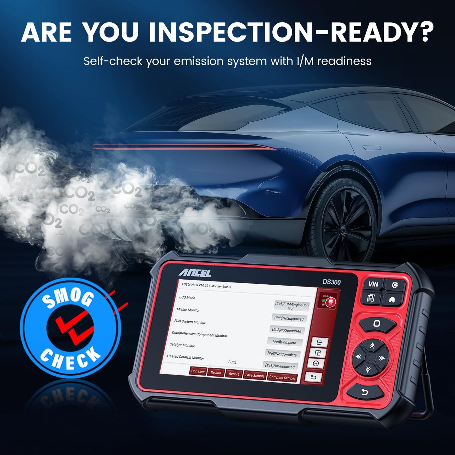 ANCEL DS300 Bi-Directional OBD2 Scanner with 30+ Resets & Full System Diagnostics