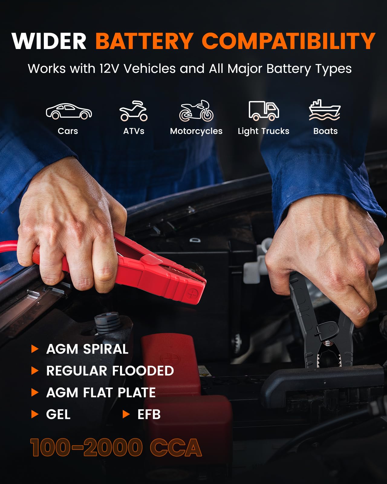 ANCEL AD310 Pro OBD2 Scanner & 12V Battery Tester with Bluetooth