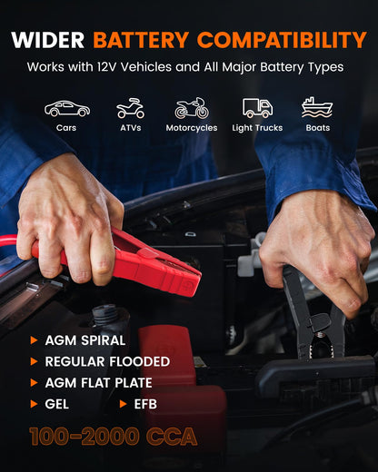 ANCEL AD310 Pro OBD2 Scanner & 12V Battery Tester with Bluetooth