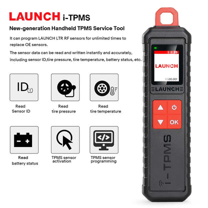 Launch X-431 i-TPMS TPMS Tool + 4 RF Sensors 315/433MHz