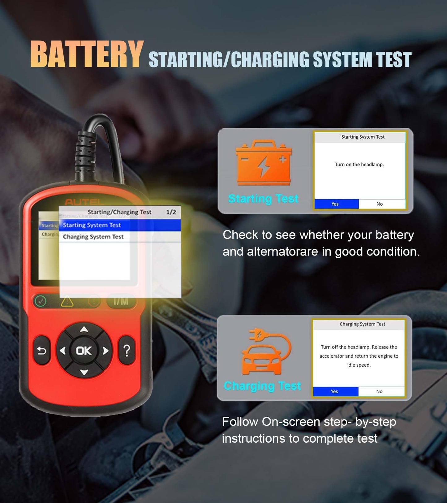 Autel AutoLink AL549 OBD2 Scanner with ABS & Battery Test