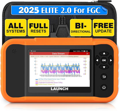LAUNCH X431 Creader Elite 2.0 FGC – 2025 Bi-Directional OBD2 Scanner
