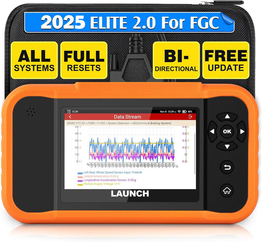 LAUNCH X431 Creader Elite 2.0 FGC – 2025 Bi-Directional OBD2 Scanner