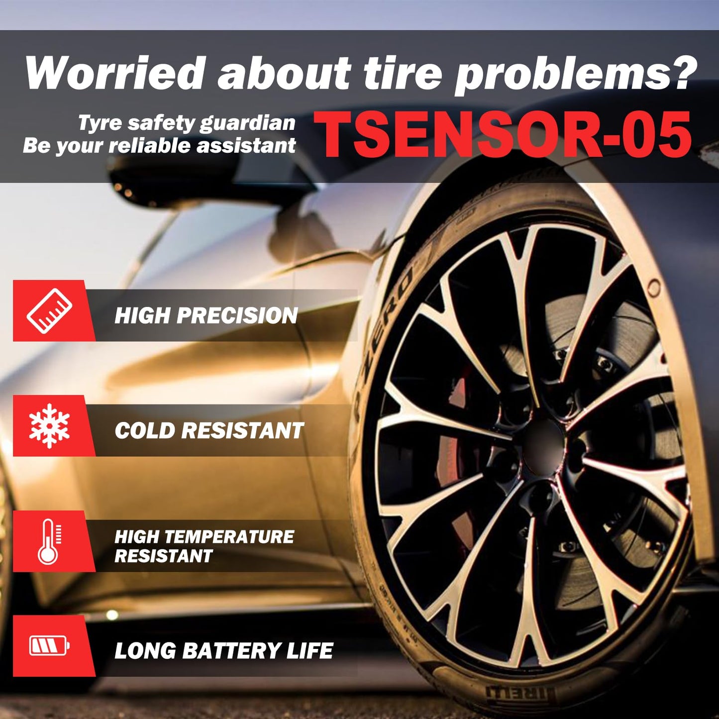 LAUNCH TSENSOR-05 TPMS Sensors 4-Pack 315/433MHz