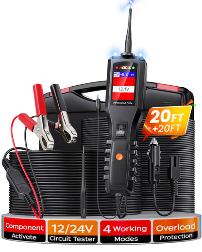 Ancel PB100 Automotive Power Circuit Tester - 12/24V Electrical Diagnostic Tool