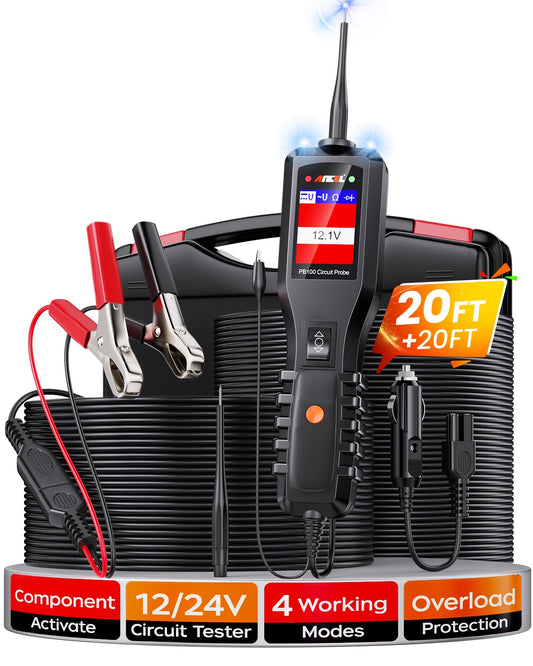 Ancel PB100 Automotive Power Circuit Tester - 12/24V Electrical Diagnostic Tool