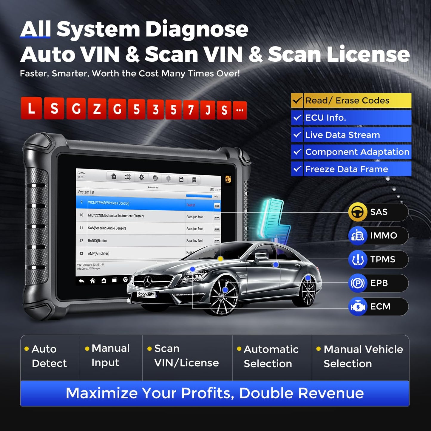 Autel MaxiCheck MX900TS 2025 TPMS & Diagnostic Scanner