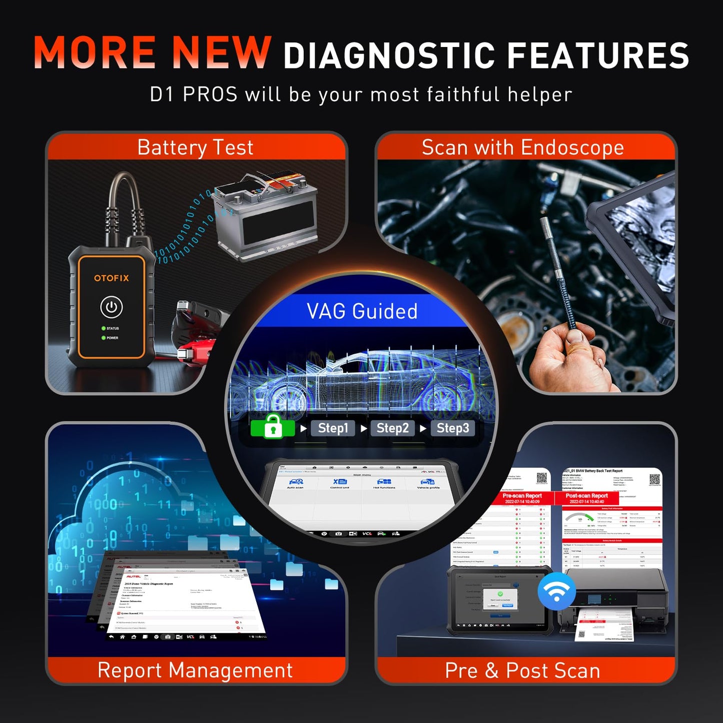 OTOFIX D1 PROS 2025 ECU Coding Scan Tool with 40+ Services & FCA SGW