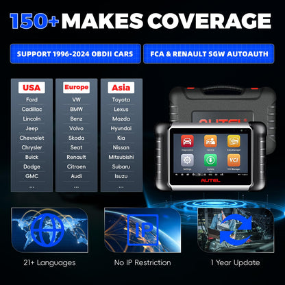 Autel MaxiCOM MK808Z Pro Scanner | Bi-Directional OBD2 Tool with 28+ Services