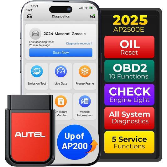 Autel AP2500E Bluetooth OBD2 Scanner – All-System Diagnostic Tool