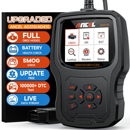 ANCEL AD530 OBD2 Scanner with Battery Tester & Live Data