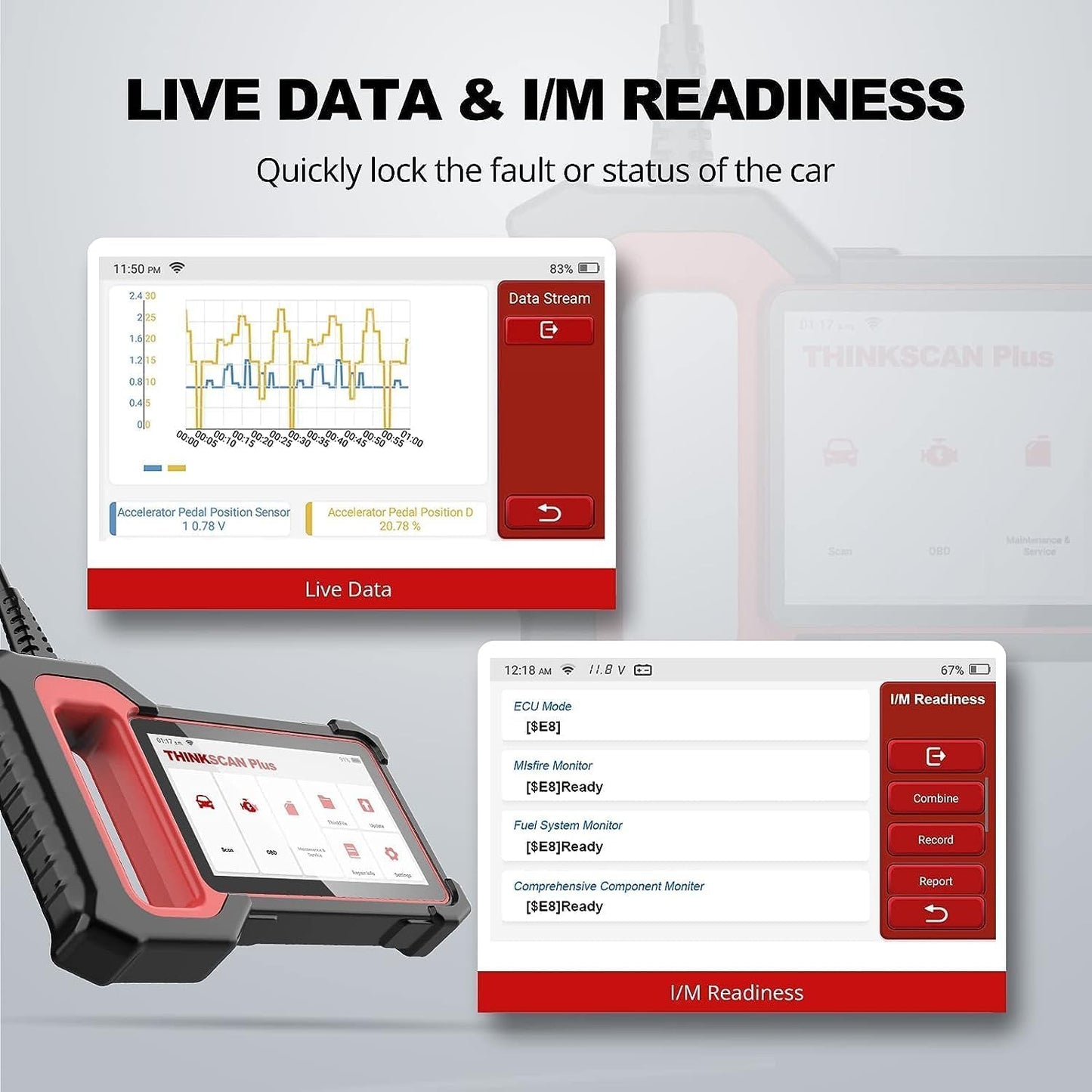 ThinkScan Plus S5 OBD2 Scanner – 4 Systems + WiFi Update