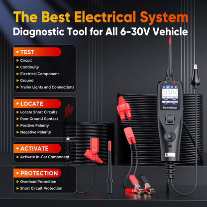 Autel PowerScan PS100 Circuit Tester – 12V/24V Diagnostic Tool