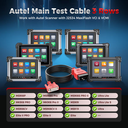 Autel 16-Pin OBD2 Main Cable for MaxiSys MS908 Series