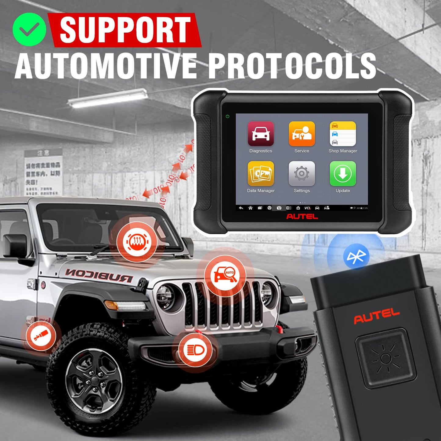 Autel MaxiSYS VCI100 Wireless OBD2 Diagnostic Interface 2025