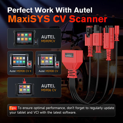 Autel Cummins 8-PIN Adapter for MaxiSYS CV Truck Scanners