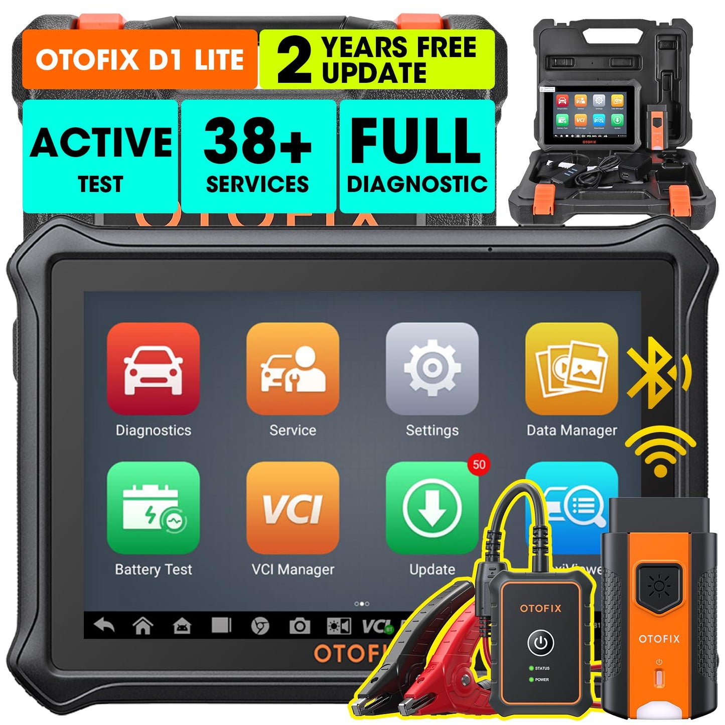 OTOFIX D1 Lite Wireless OBD2 Scanner + BT1 Lite Battery Tester Bundle