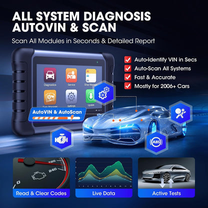 Autel MaxiCOM MK808S – 2025 Bidirectional Scanner with 28+ Services, Active Tests & All System Diagnostics