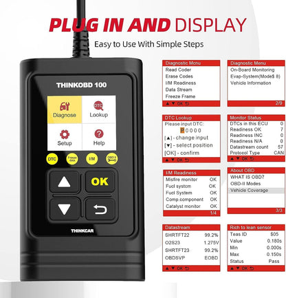 ThinkOBD 100 OBD2 Scanner – Check Engine Code Reader