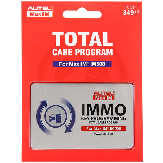 Autel MaxiIM IM508S 1-Year Update & Warranty Subscription Card