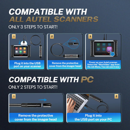 Autel MaxiVideo MV108S HD Inspection Camera – 8.5mm Endoscope 1920P