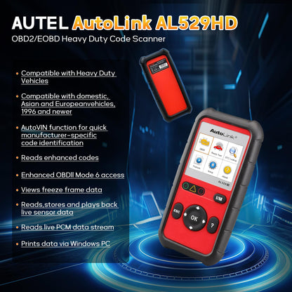 Autel AutoLink AL529HD OBD2 Scanner for Cars & Trucks – AutoVIN