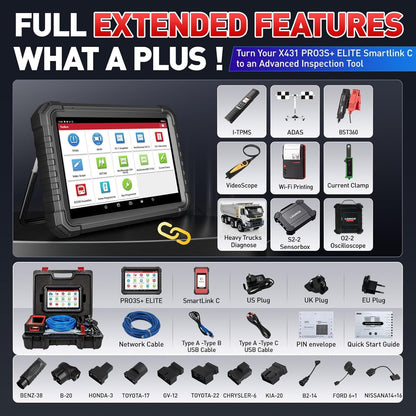 Launch X431 PRO3S+ Elite 2025 | J2534 HD Truck Scanner