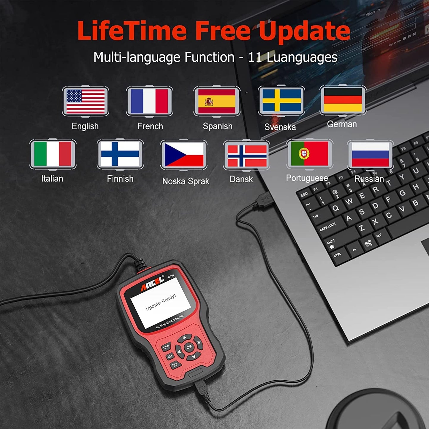 Ancel VD700 OBD2 Scanner for VW Audi Skoda Seat – Full System Diagnostic Tool