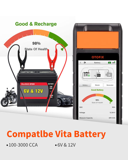 OTOFIX BT1 Battery Tester & Diagnostic Scanner with Printer & VCI