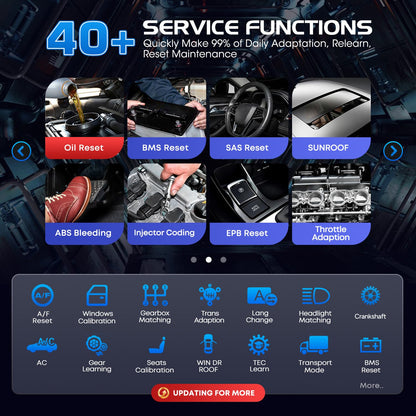 Autel MaxiCOM MK900BT 8” Bidirectional OBD2 Scan Tool 40+ Services