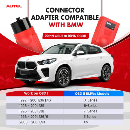 Autel BMW 20 Pin to OBD2 Adapter – For Autel Scanners
