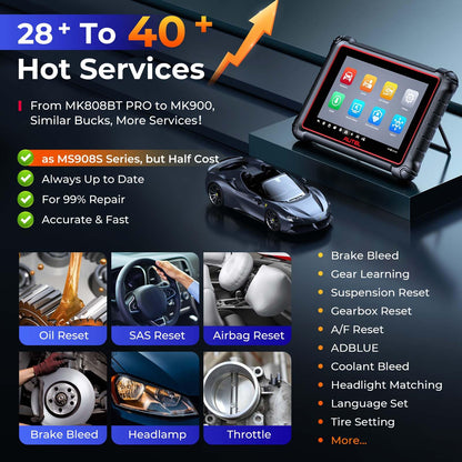Autel MaxiCOM MK900 Diagnostic Scanner 2025 - Bidirectional, 40+ Resets