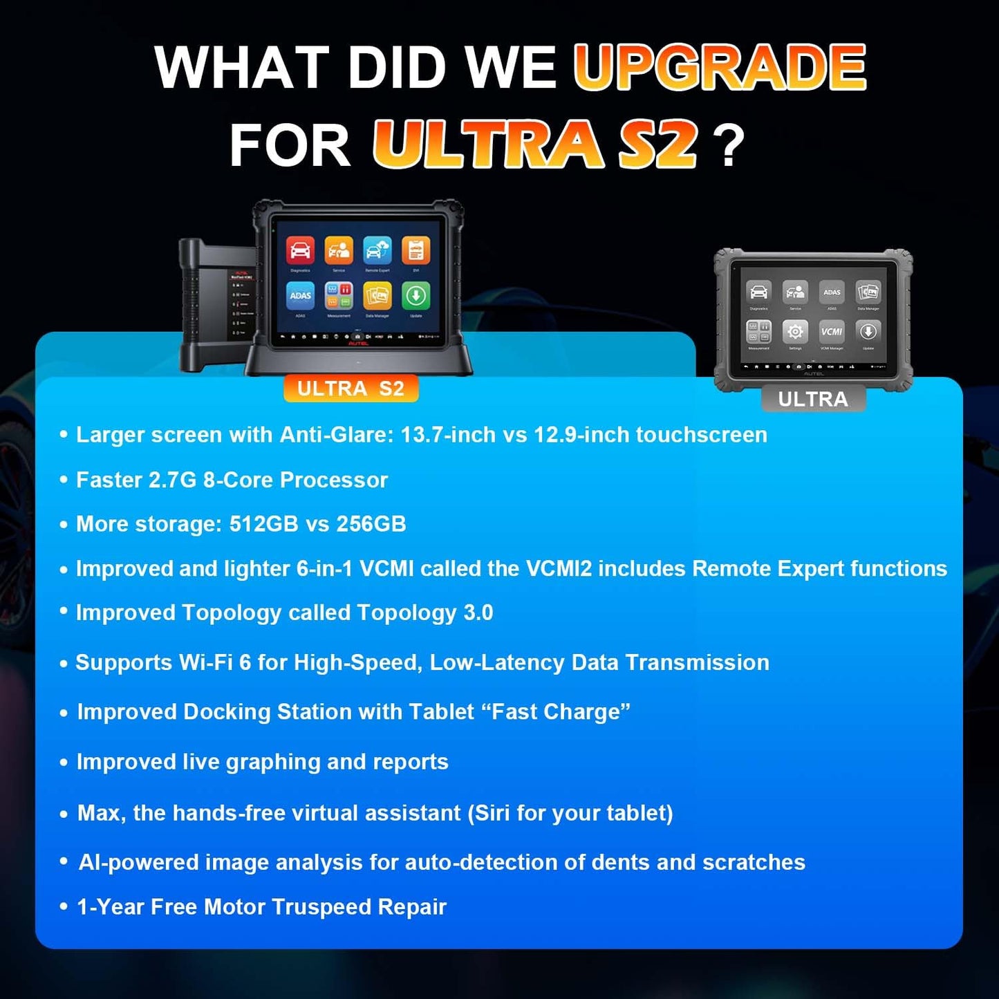 Autel Ultra S2 2025 Diagnostic Scanner with AI & VCMI2