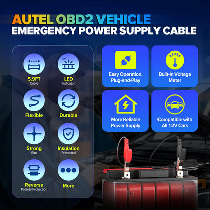 Autel MaxiBAS BTMS OBD2 Memory Saver for 12V Cars