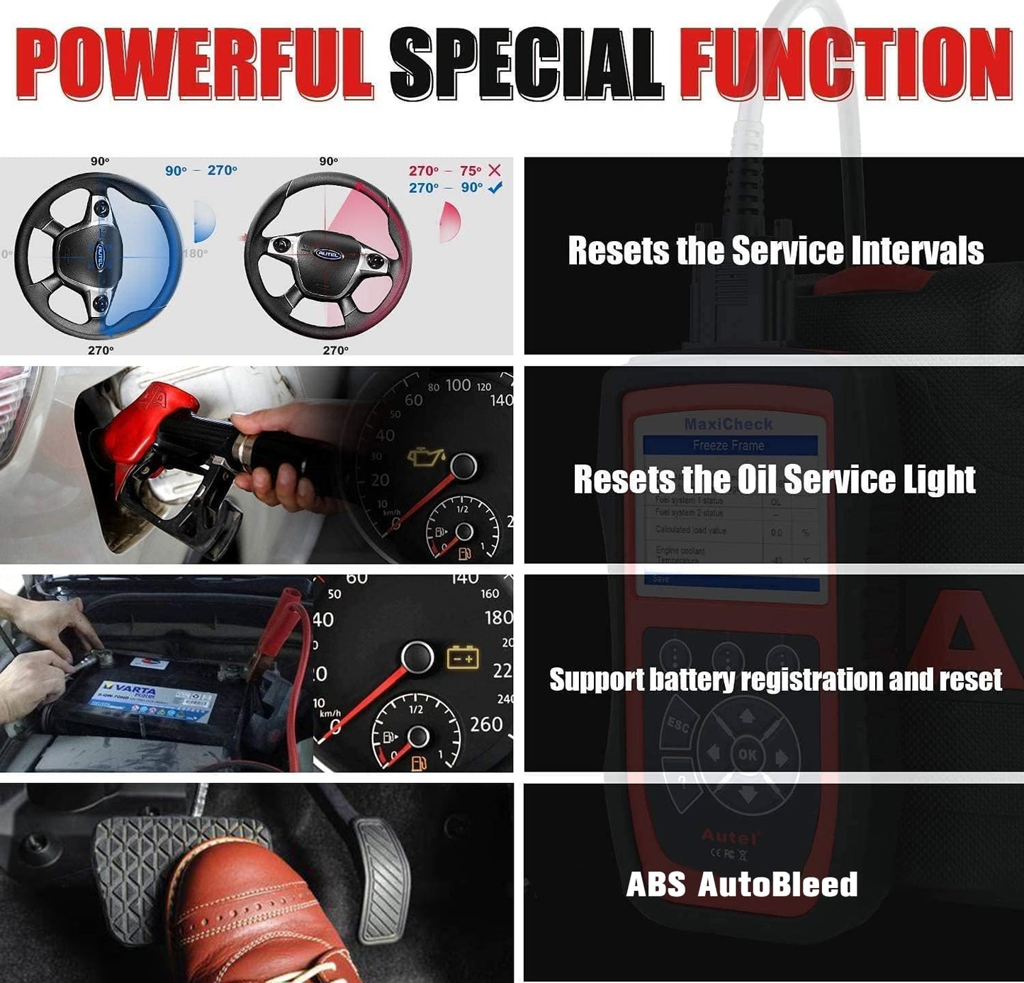 Autel MaxiCheck PRO AutoBleed Scanner – ABS SRS Reset & OBDII Tool