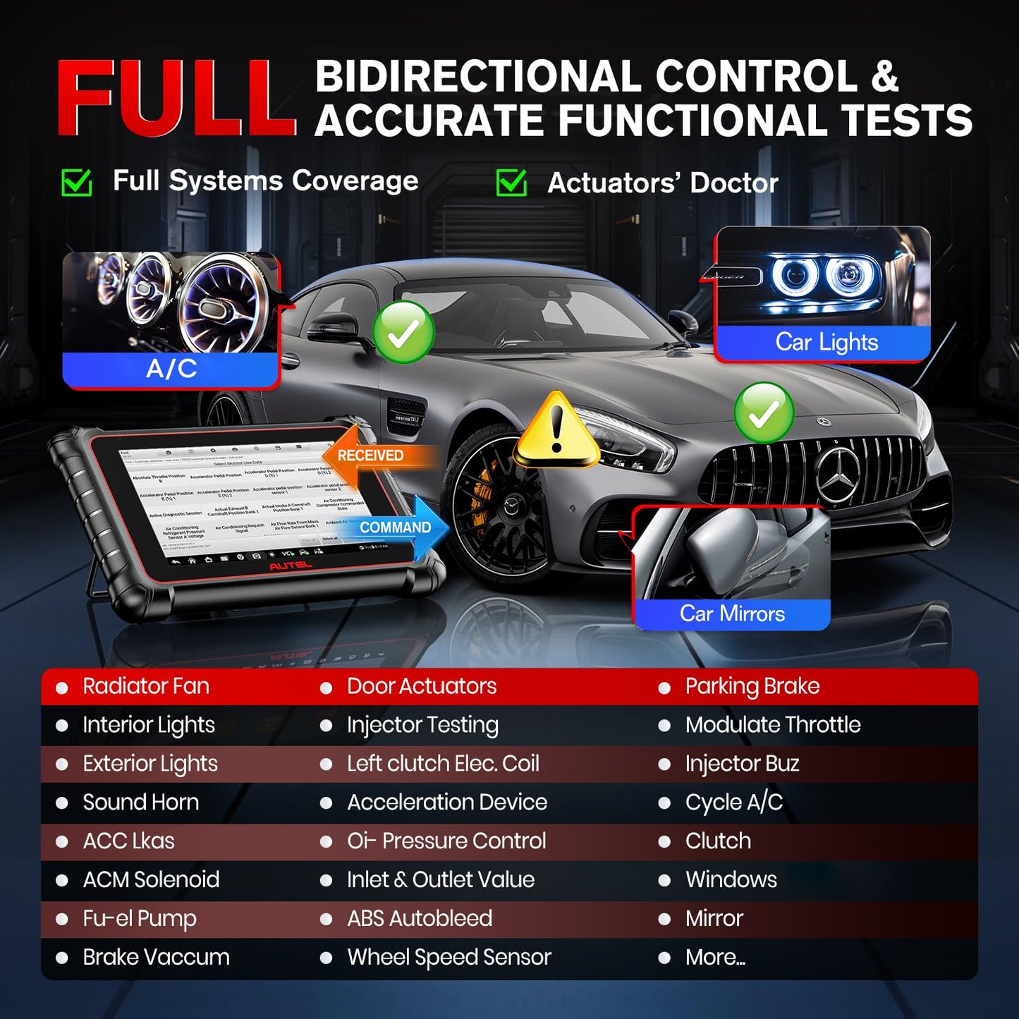 Autel MaxiPRO MP900-BT Scanner + MV108S | 2025 ECU Coding Tool