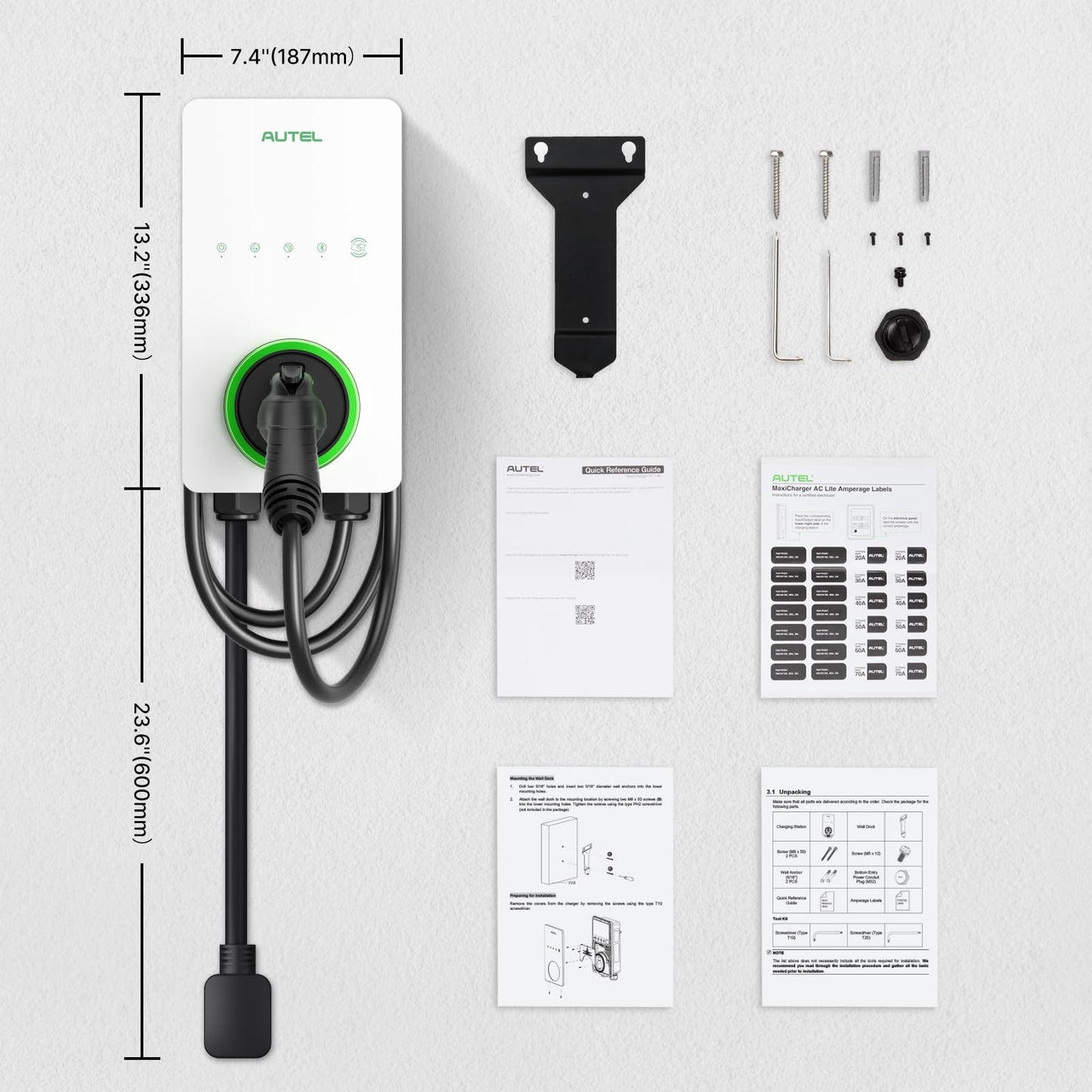 Autel MaxiCharger Level 2 EV Charger – 40Amp, 240V, NEMA 14-50