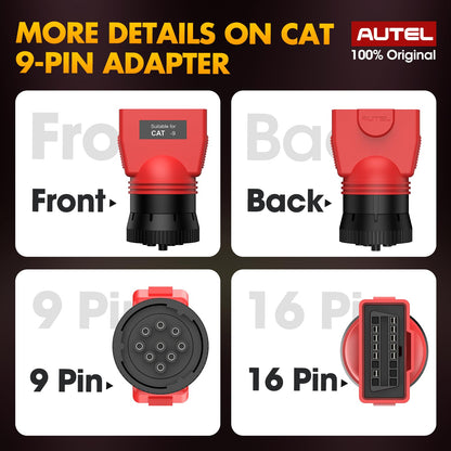 Autel CAT 9-Pin Adapter for MaxiSYS CV – Off-Highway Diagnostics