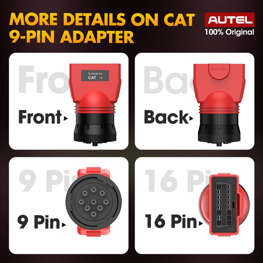 Autel CAT 9-Pin Adapter for MaxiSYS CV – Off-Highway Diagnostics