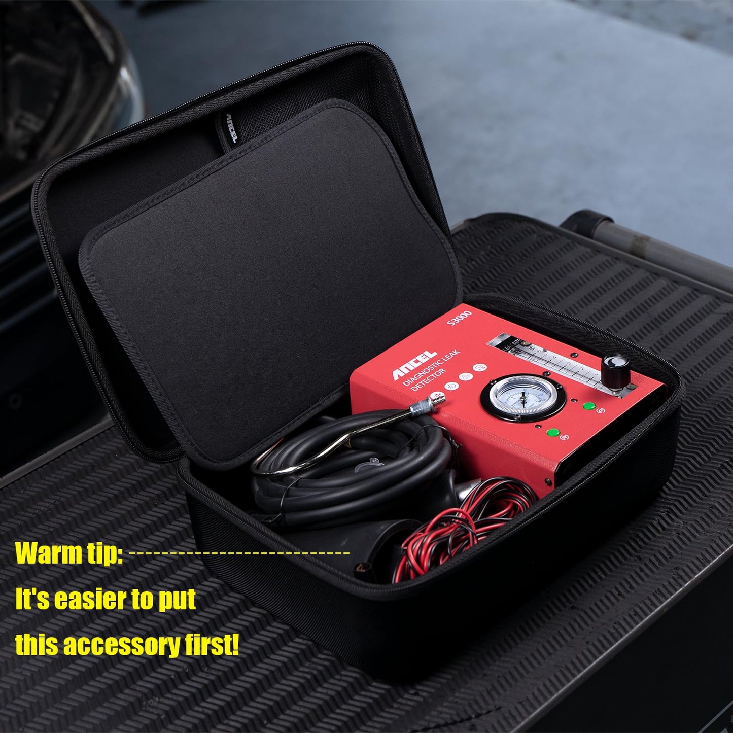 ANCEL Large Waterproof Hard EVA Case for S3000 & HD Series Truck Scanners