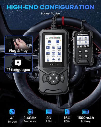 MUCAR CDE900 OBD2 Scanner with ABS, SRS & Transmission Diagnostics
