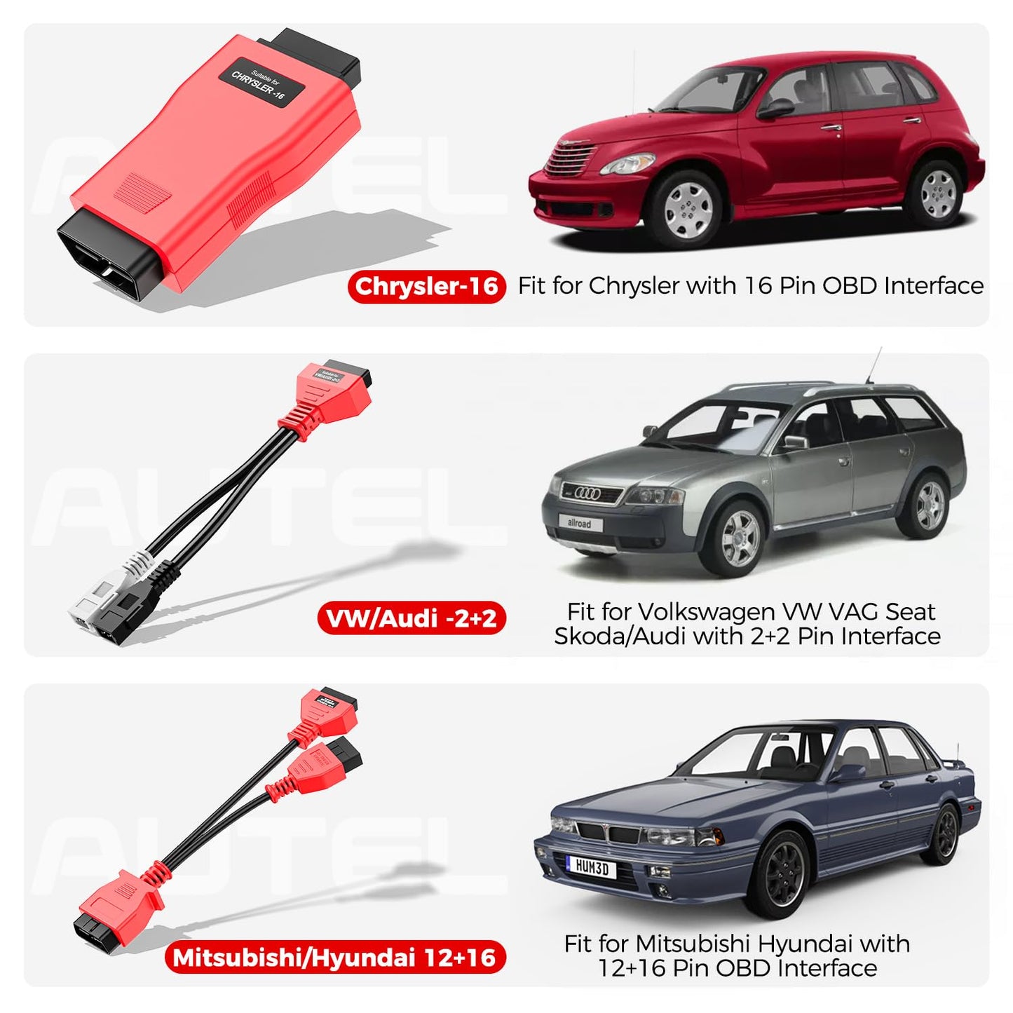 Autel MaxiSys MSOBD2KIT 9PCS Non-OBDII Adapter Kit for Autel Scanners