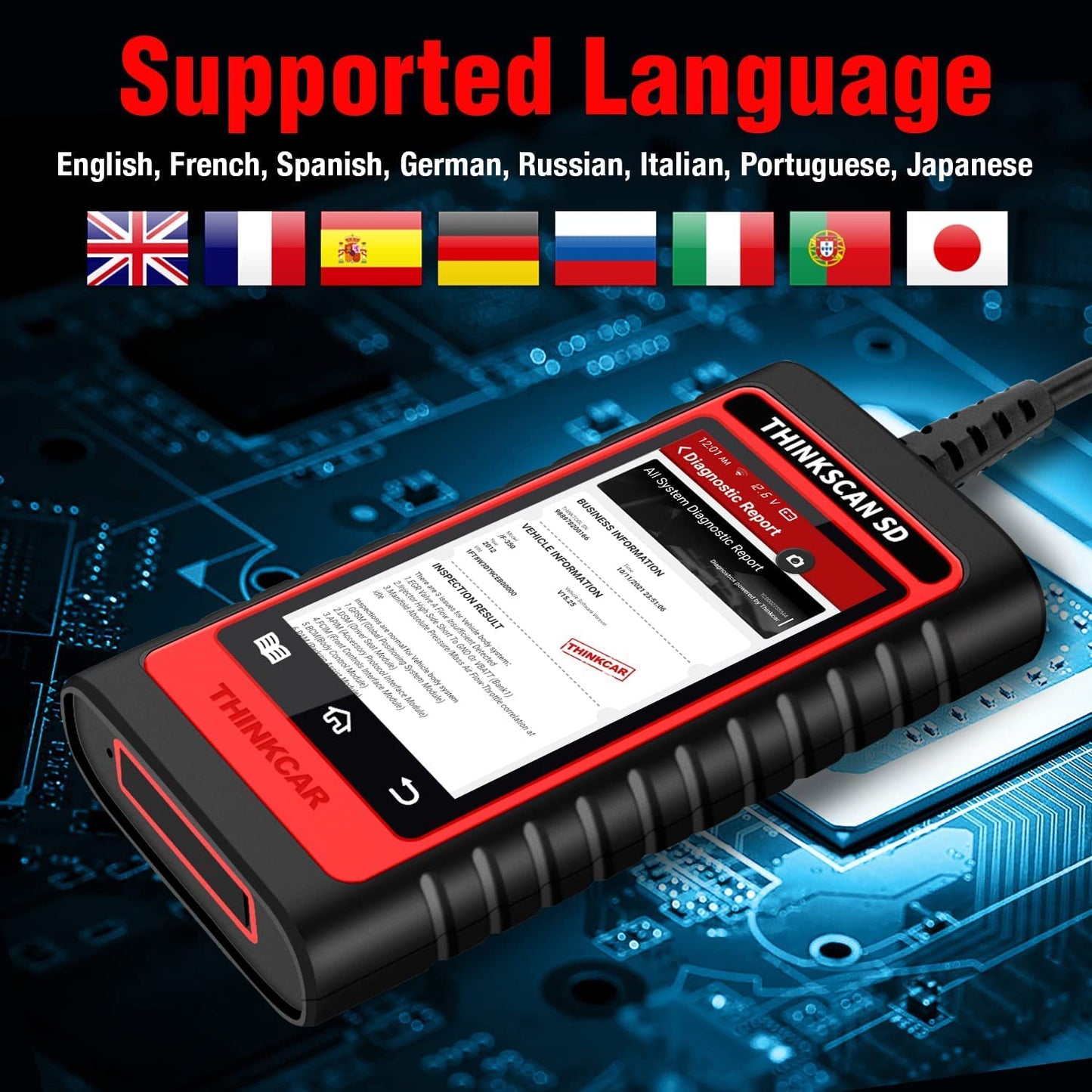 ThinkCar SD4 OBD2 Scanner – Engine, ABS, SRS & 28 Reset Functions