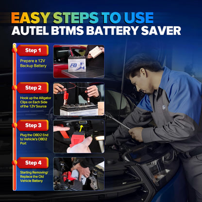 Autel MaxiBAS BTMS OBD2 Memory Saver for 12V Cars