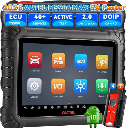 Autel MS906MAX Scanner 2025 – ECU Coding, 3000+ Tests, 40+ Services