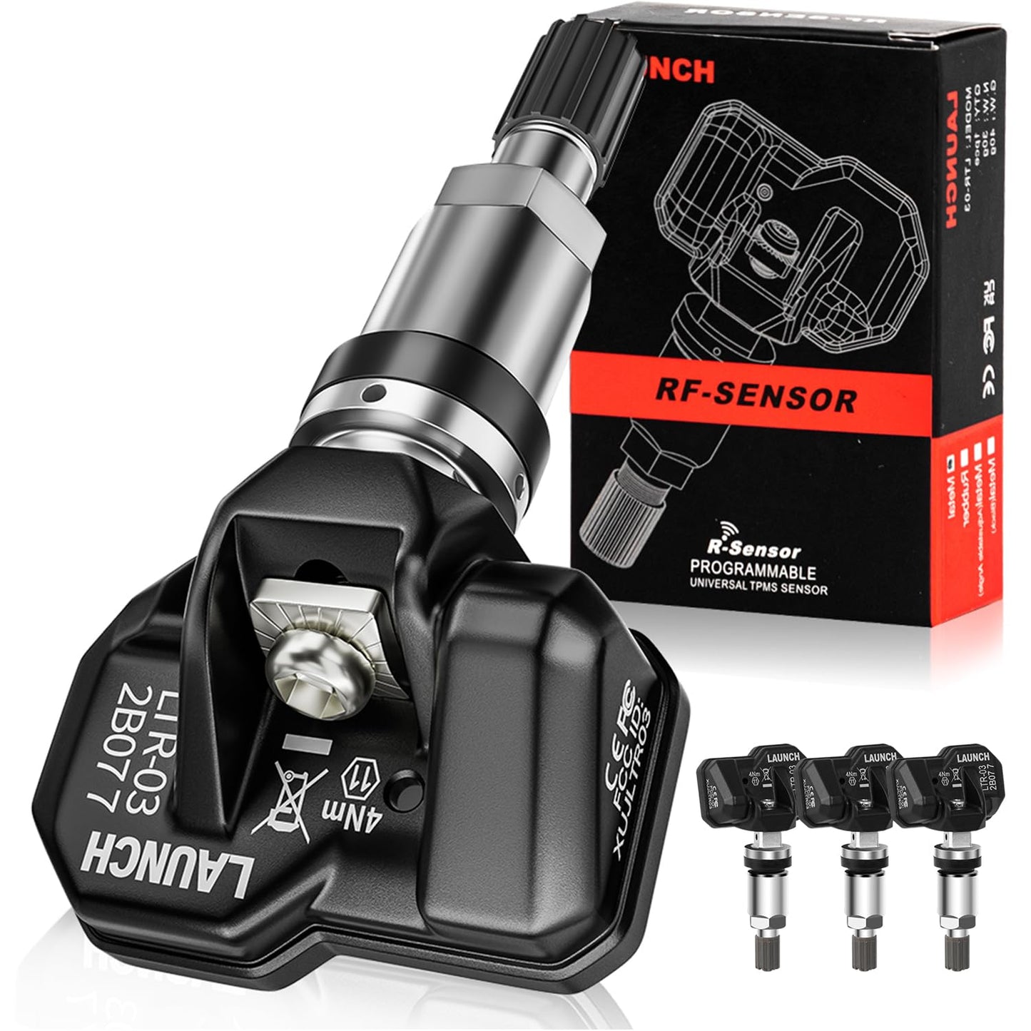 Launch TPMS Service Tool Kit with 4 LTR-03 Sensors & TPMS 5011 V2