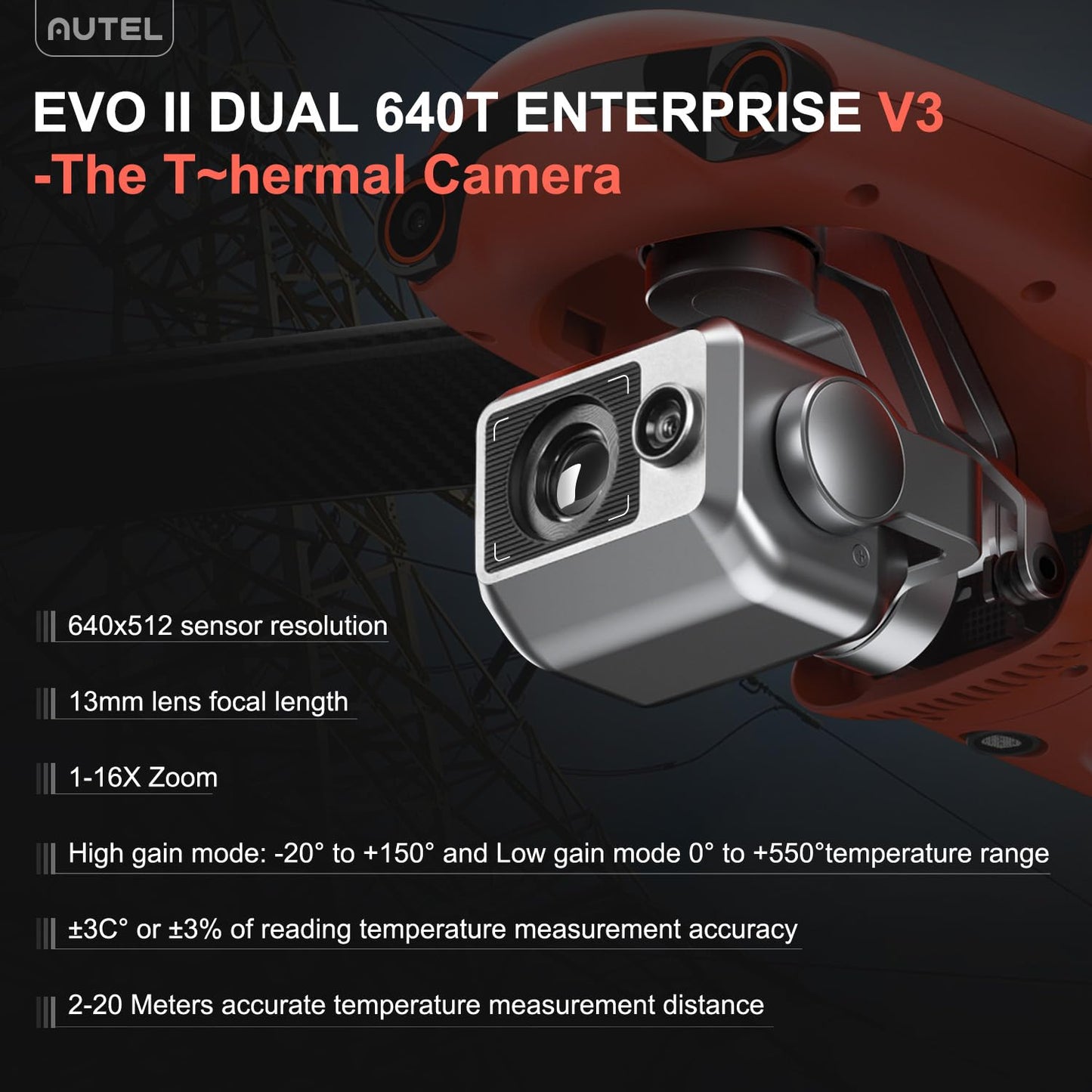 Autel EVO II Dual 640T V3 Enterprise Drone with 8K & Thermal